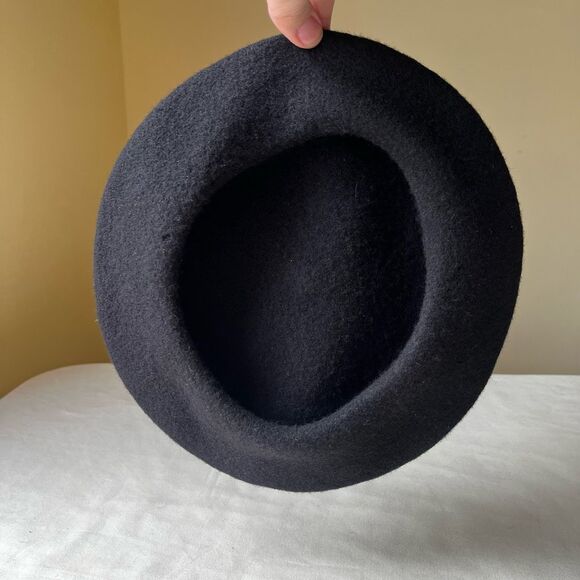 Vintage Wool Beret Hat Black 100% Wool Made in Czech Republic French Style S/M - Picture 4 of 10